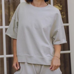 Daily Drills Cropped Sleeve Crew & Boxer Super Shorts (Set)